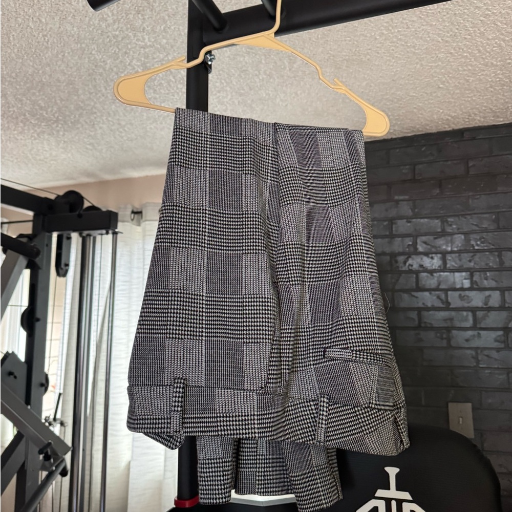 Gray Plaid Trousers